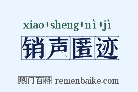销声匿迹是什么意思的图片